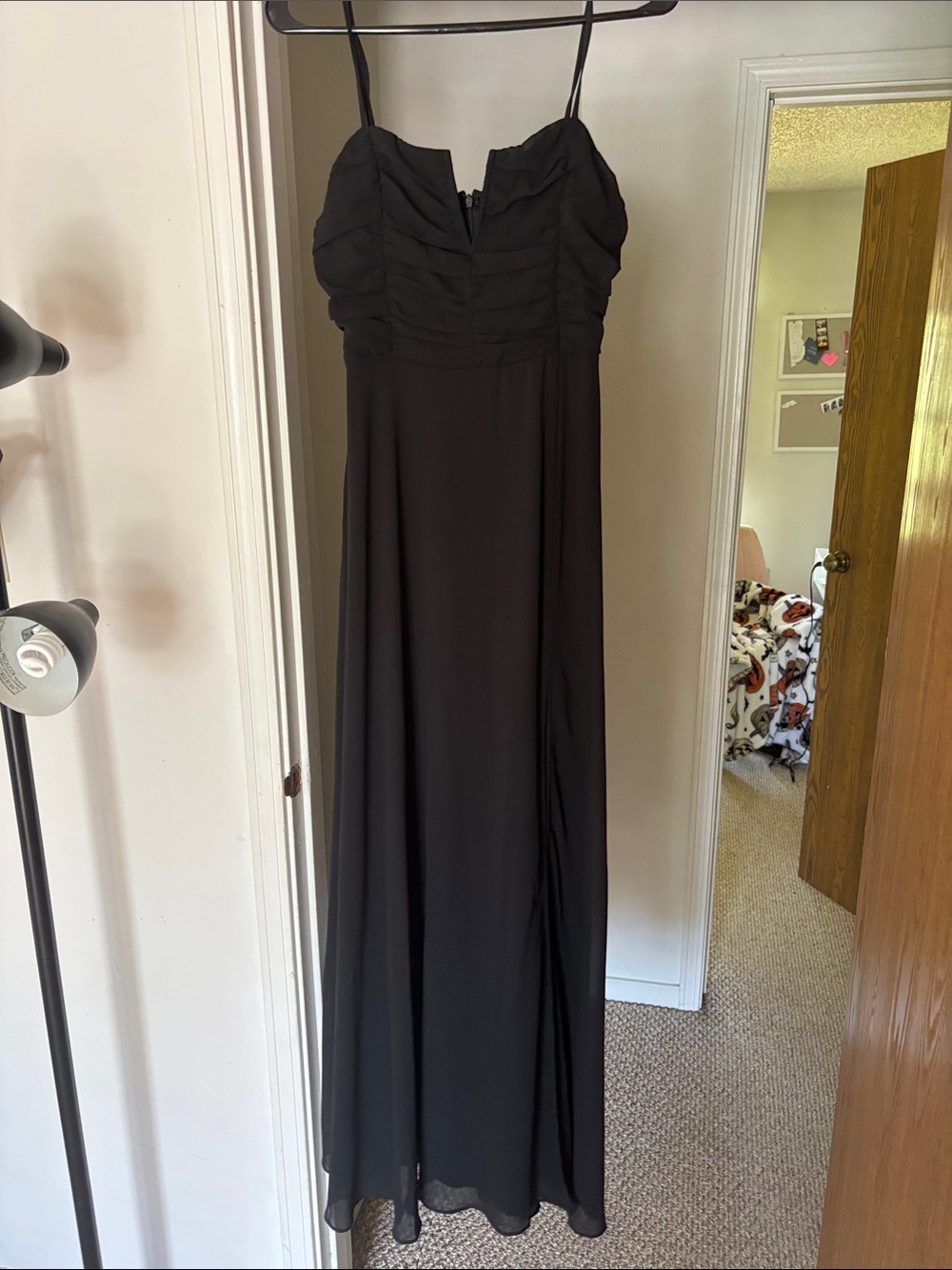 Lulu's Black Ruched Bodice Maxi Dress